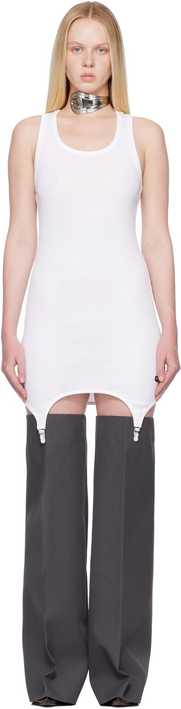 Pокля Jean Paul Gaultier 'The White Garter' Minidress Бяло | 25/04-W-DR073-J014-01, 0