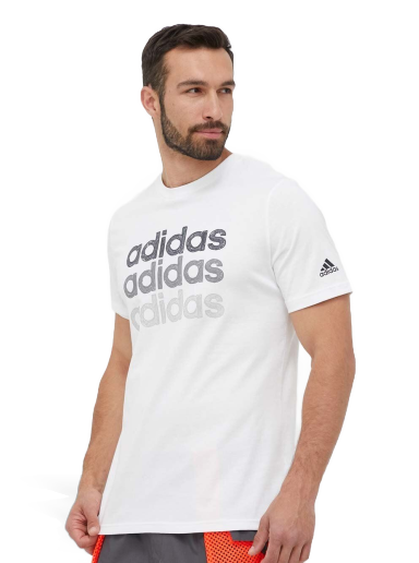Тениска adidas Performance Multi Linear Sportswear Graphic Tee Бяло | HS2522