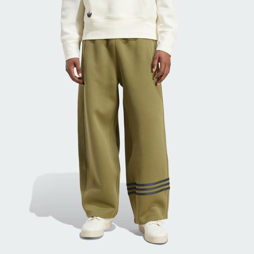 Спортни панталони adidas Performance Neuclassics Wide Leg Pants Зелено | JW5444