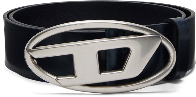 B-1dr Leather Belt with oval D-logo buckle