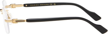 Слънчеви очила Gucci Gold & Black Rectangular Glasses Металик | GG1221O-001, 2