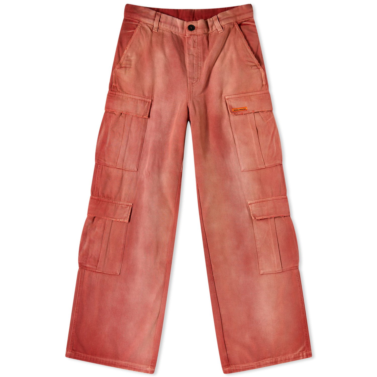 Карго панталони HERON PRESTON Distressed Canvas Cargo Червено | HWCF008F23FAB0022500, 0