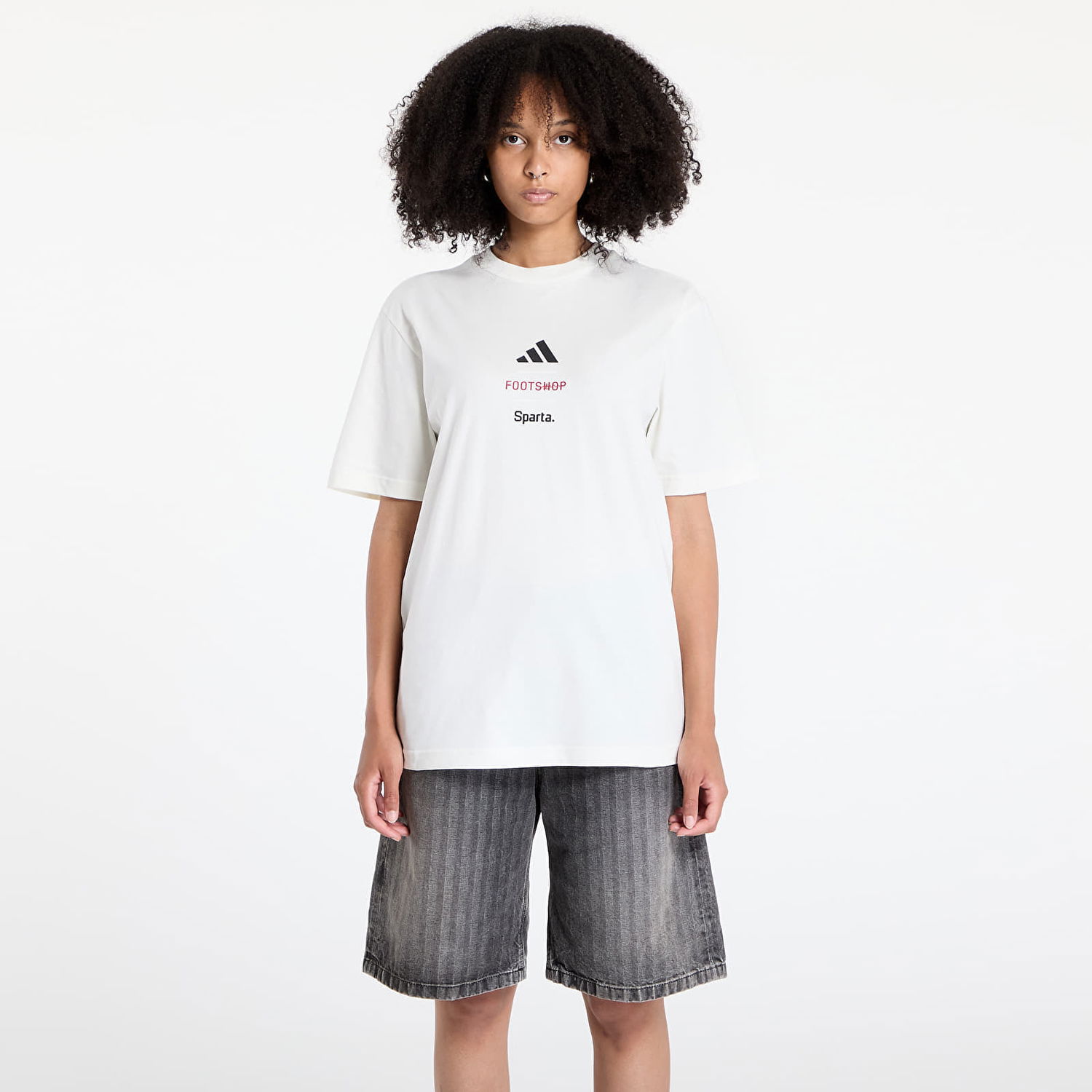 Тениска adidas Performance Footshop x Sparta Logotype Tee Бяло | FTSHP_492, 1