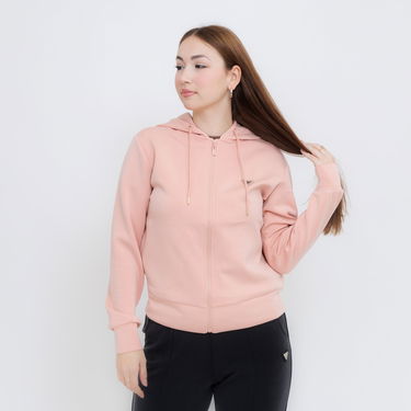 Суитчър GUESS Guess Olympe Full Zip Hoodie Розово | V4YQ06KCAY2-G6M1, 1