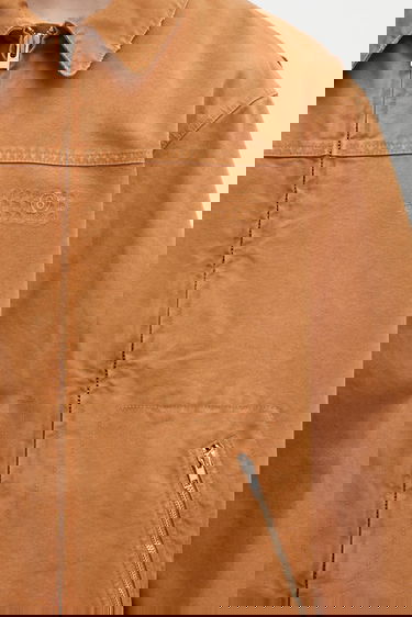 Яке Maison Margiela MM6 Maison Margiela Collared Full-zip Utility Jacket Кафяво | SH0AM0048, 5