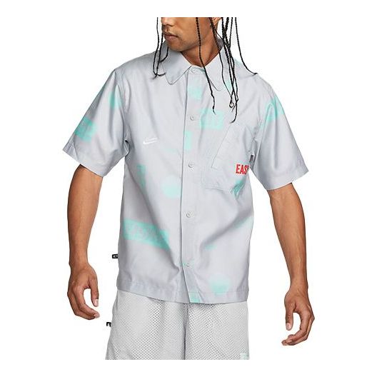 Риза Nike Alphabet Print Short Sleeve Shirt Сиво | DO4024-097, 0