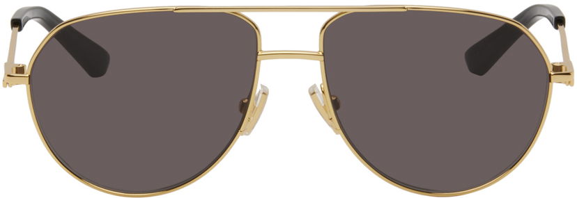 Слънчеви очила Bottega Veneta Split Pilot Metal Sunglasses Бежово | BV1302S