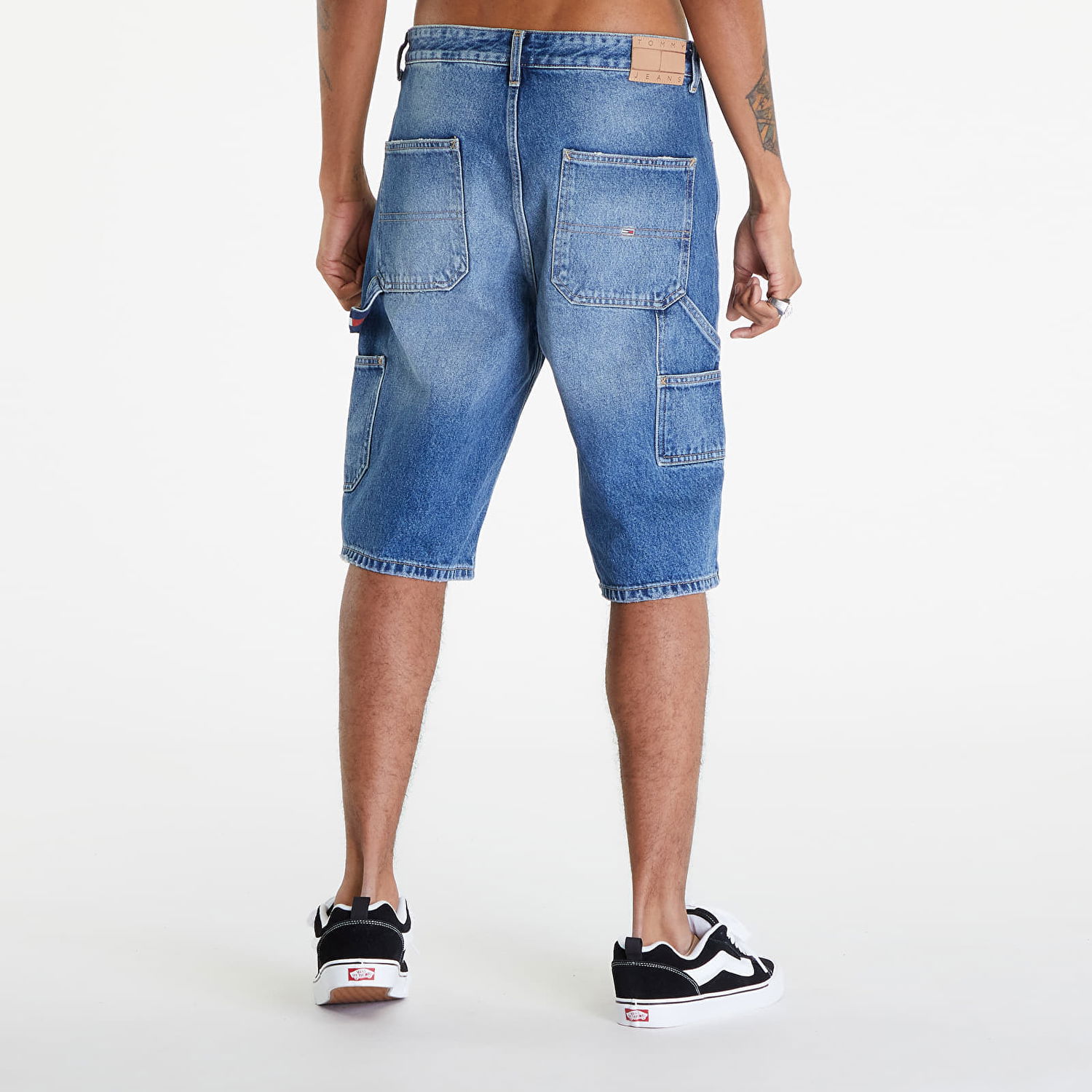 Къси панталони Tommy Hilfiger Skater Baggy Carpenter Shorts Denim Medium Синьо | DM0DM18789 1A5, 1