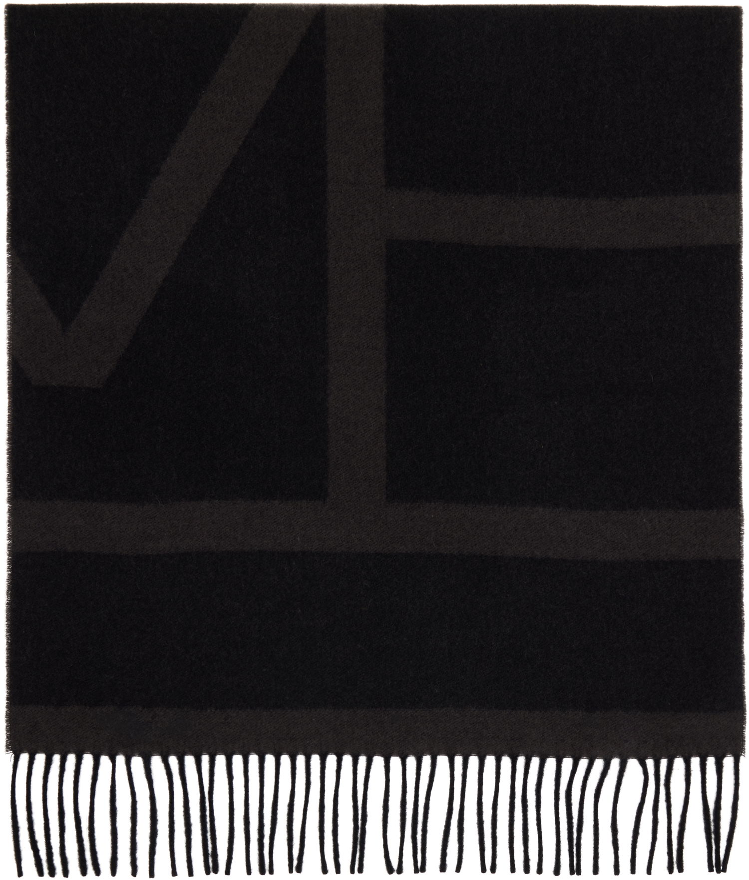 Шал TOTEME TOTEME Monogram Jacquard Wool Scarf Черно | 234-WSASC239-FB0050, 0