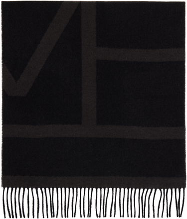 Шал TOTEME TOTEME Monogram Jacquard Wool Scarf Черно | 234-WSASC239-FB0050, 0