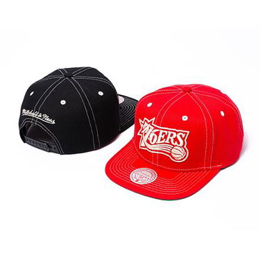 Шапка с козирка Mitchell & Ness Contrast Natural Snapback Hwc Philadelphia 76Ers Red Червено | HHSS6725-P76YYPPPRED1, 2
