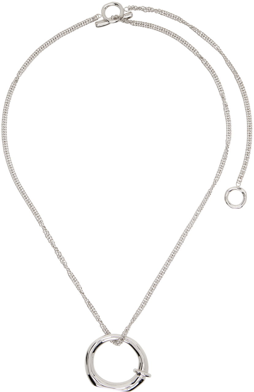 Колие Jil Sander Pendant Necklace "Silver" Металик | J11UU0052_P4877