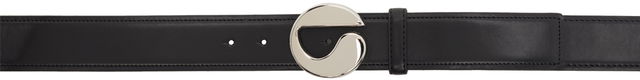 Logo Buckle Leather Belt