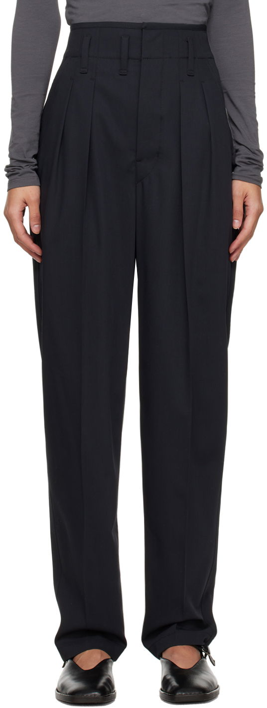 Панталони LEMAIRE LEMAIRE Pleated Trousers Черно | PA1084 LF1210