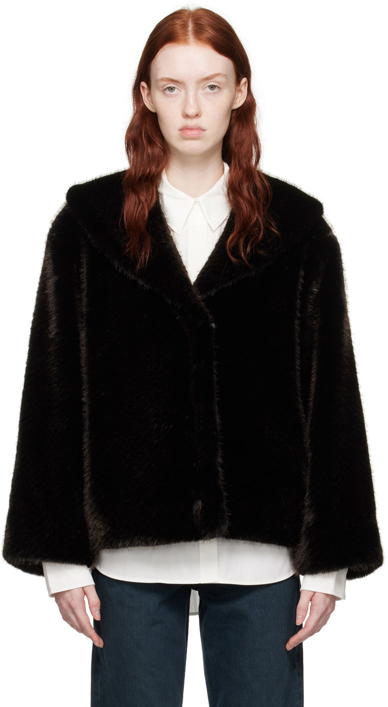 Яке Anine Bing Hilary Faux-Fur Jacket Черно | A-01-7167-077, 0