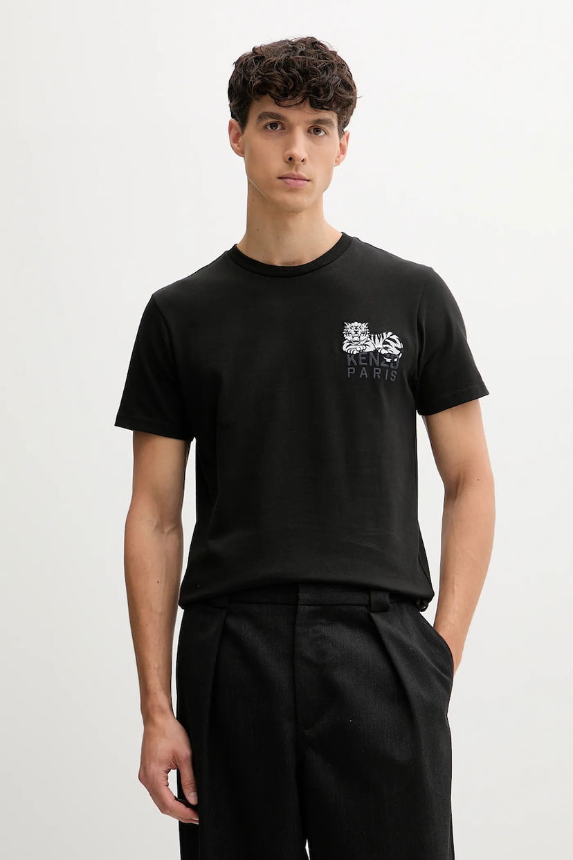 Тениска KENZO Kenzo Paris Tiger Motif T-Shirt Черно | FF65TS1524SI
