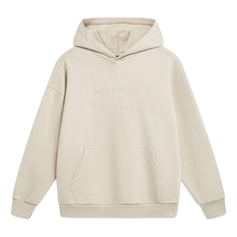 Суитчър Li-Ning Anything Is Possible Fleece Hoodie Бежово | AWDT747-1, 0