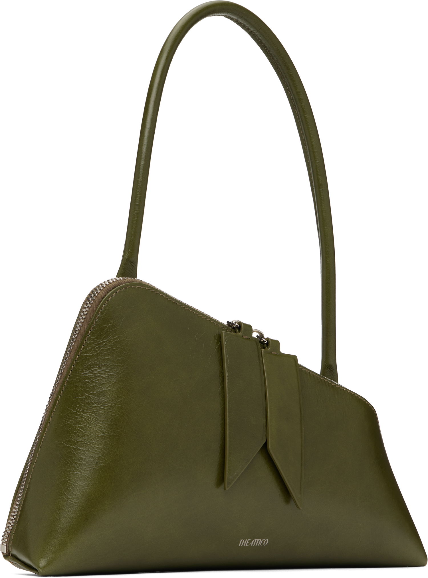 Дамска чанта The Attico The Attico 'Sunrise' Leather Shoulder Bag Зелено | 250WAH00042 LBT110AA, 1
