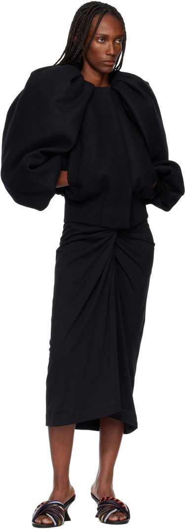 Яке бомбър Dries Van Noten Dries Van Noten Sculpted Sleeve Wool Bomber Jacket Черно | 252-010525-2216, 3