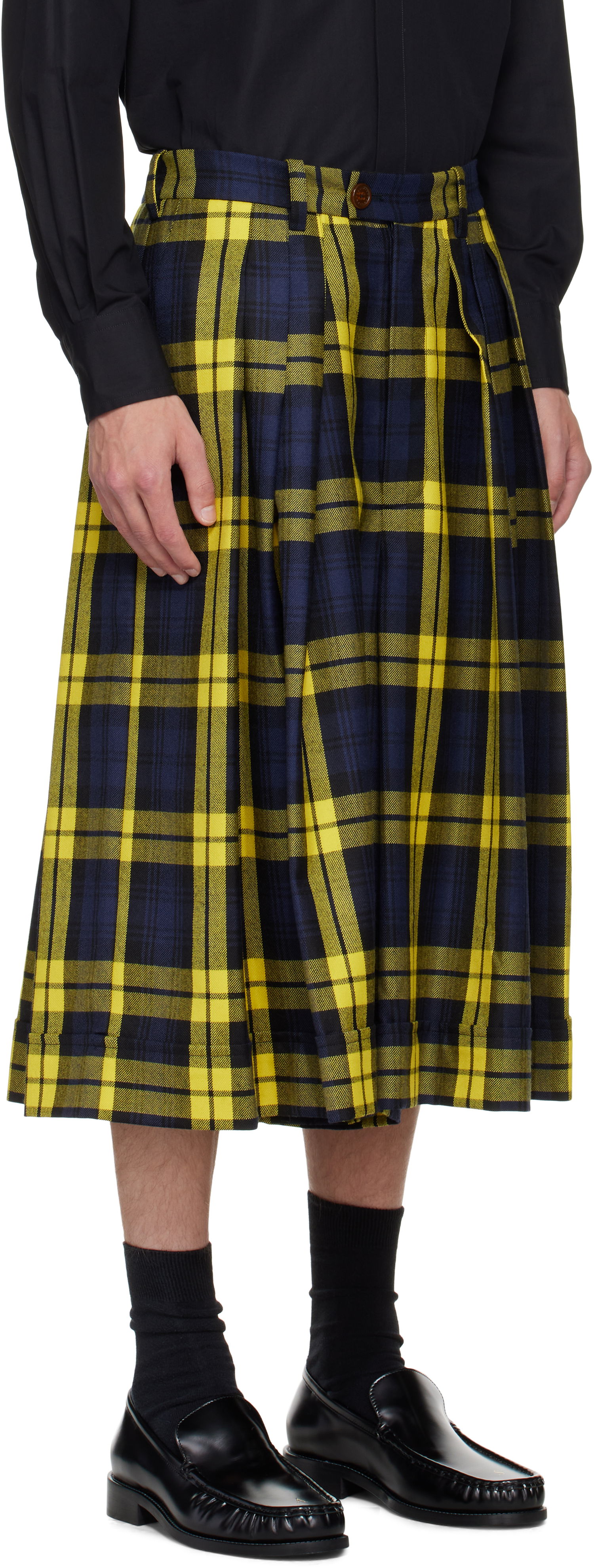 Къси панталони Vivienne Westwood Vivienne Westwood Pleated Tartan Culottes Жълто | 3F01000C-W0175-, 1