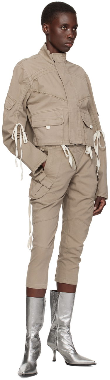 Карго панталони Ottolinger Ottolinger Cropped Cargo Pants Бежово | 0903801, 3
