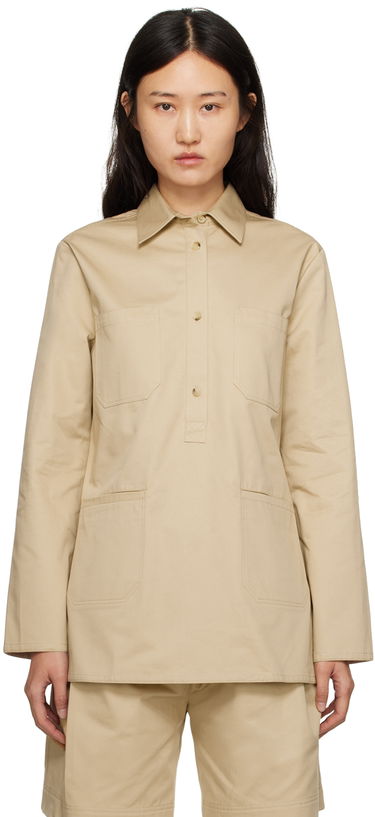 Риза TOTEME Long Sleeve Utility Top Бежово | 233-5060-264, 0