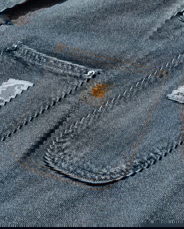 Палта Carhartt WIP Aden Denim Chore Coat Синьо | I036256.01B7, 3