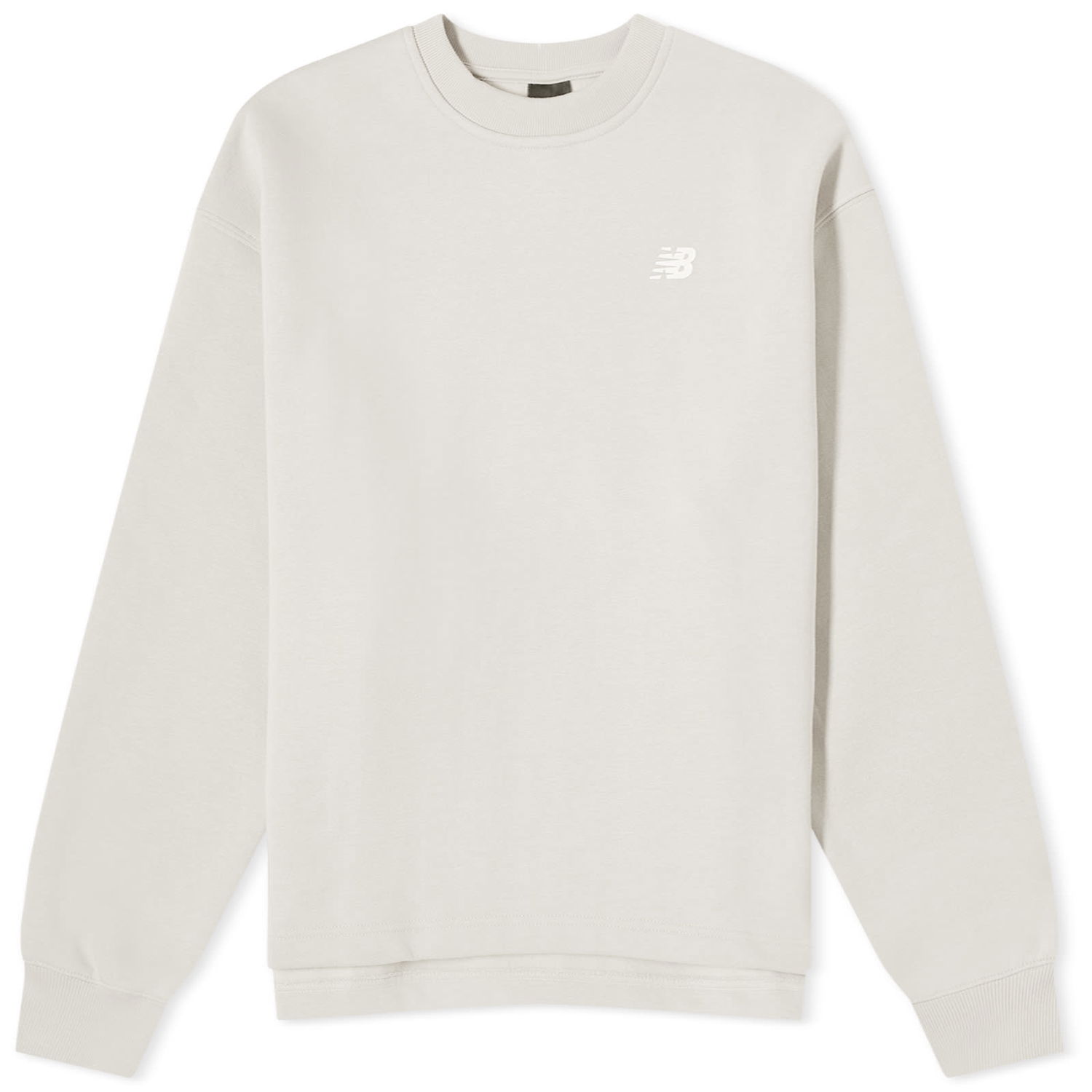 Суитчър New Balance Linear Heritage Brushed Back Fleece Crewneck Moonrock Сиво | WT33532-MNK, 0