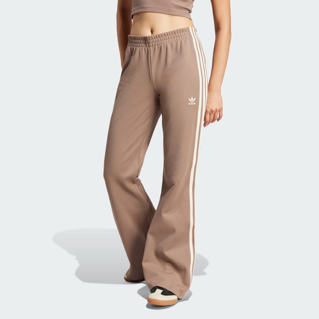 Спортни панталони adidas Performance 3-Stripes Flared Track Pants Кафяво | JC5784, 0