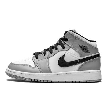 Кецове и обувки Jordan Air Jordan 1 Mid GS "Light Smoke Grey" Сиво | 554725-092, 0