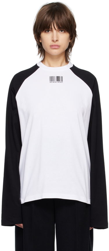 Тениска VETEMENTS Barcode Long Sleeve T-Shirt Бяло | VL16LS140B, 0