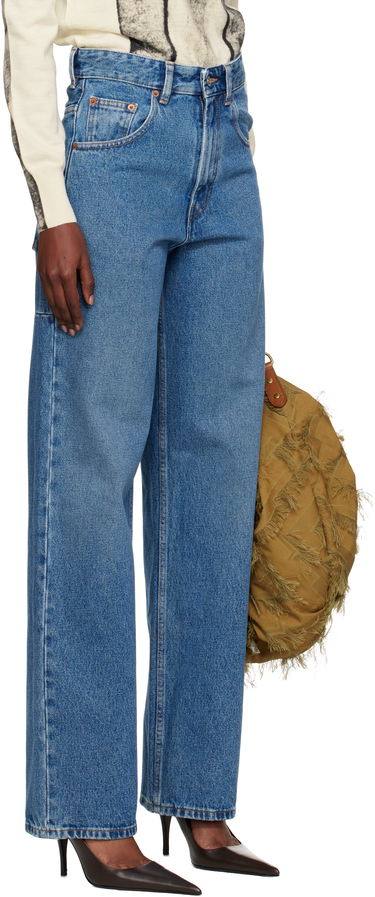 Дънки Maison Margiela MM6 Maison Margiela Wide-Leg Jeans Синьо | SH0LA0023 M30018, 4