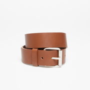 Leather Script Belt Brown