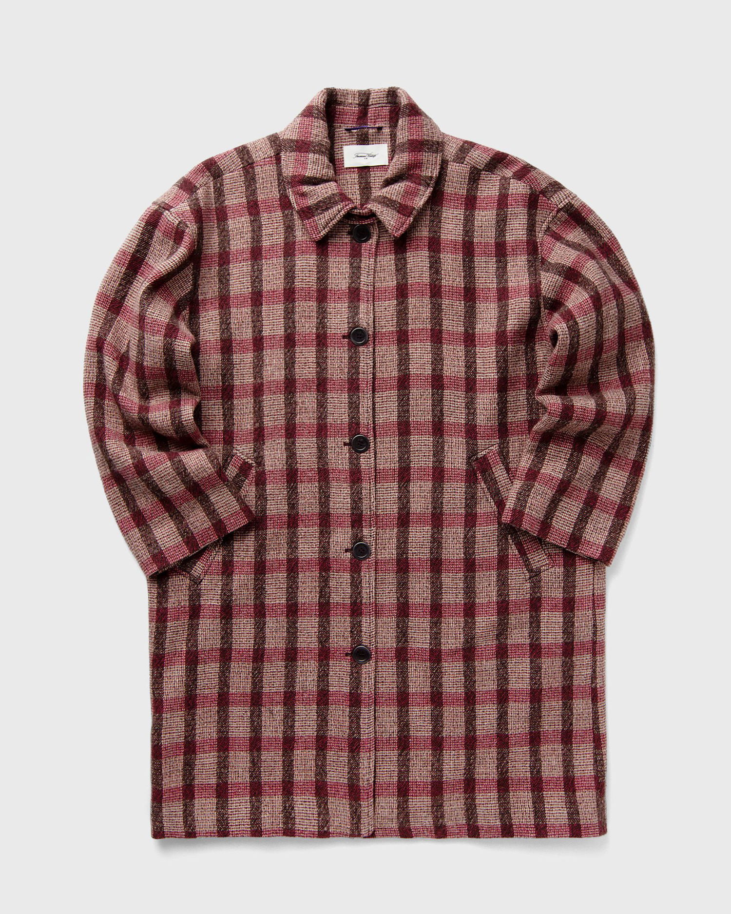 Палта American Vintage TURSBURG Coat Лилаво | TUR17AH24-TARTAN-POIVRE-ROUGE, 0