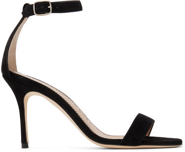 Облекло Manolo Blahnik Manolo Blahnik Chaos Suede Heeled Sandals Черно | 9XX-0740, 0