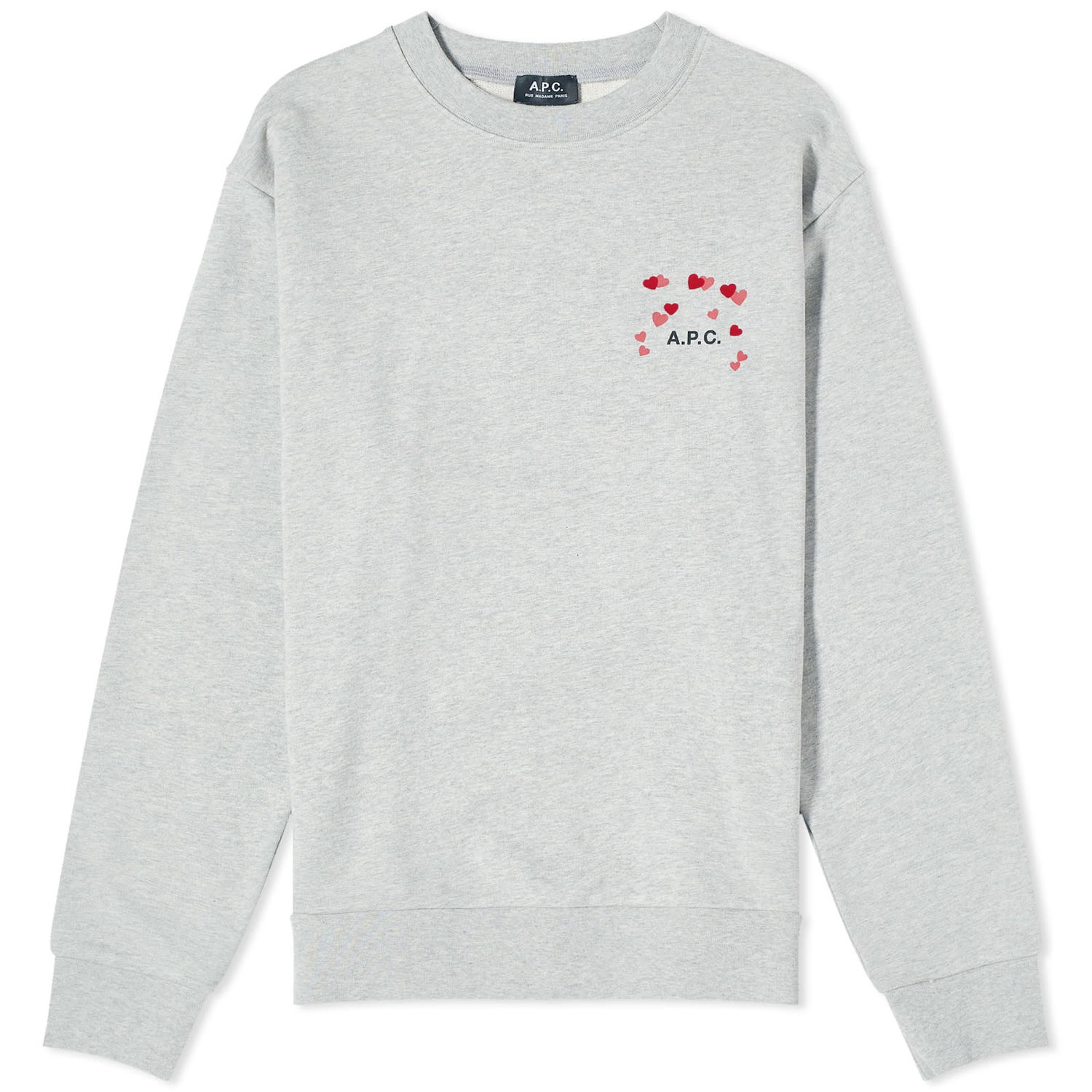 Пуловер A.P.C. alentines Logo Crewneck Сиво | COEIP-M27895-PLA, 0
