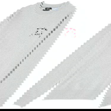 Пуловер A.P.C. alentines Logo Crewneck Сиво | COEIP-M27895-PLA, 0