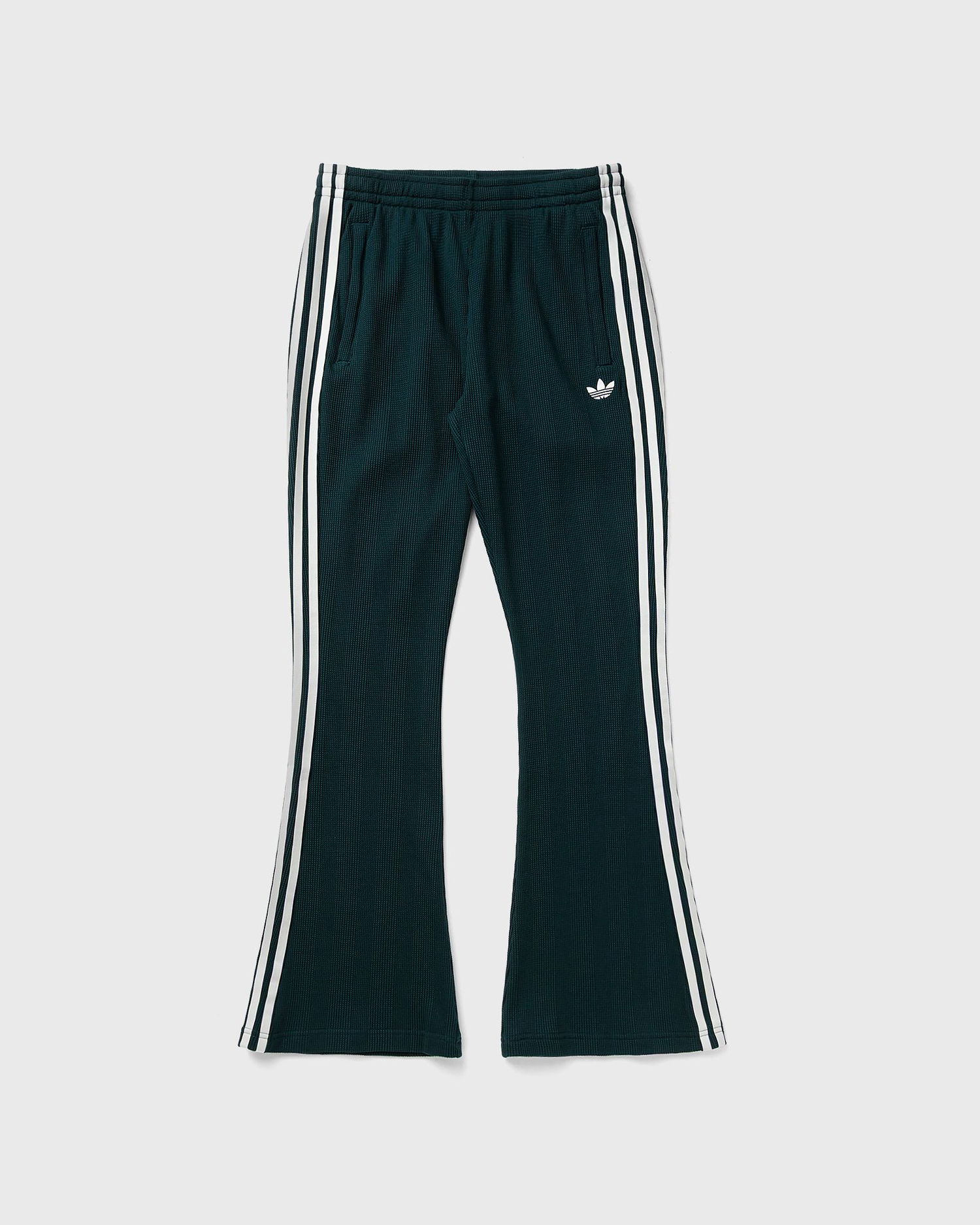 Спортни панталони adidas Originals Three-Stripe Waffle Flared Track Pants Зелено | KS7794, 0