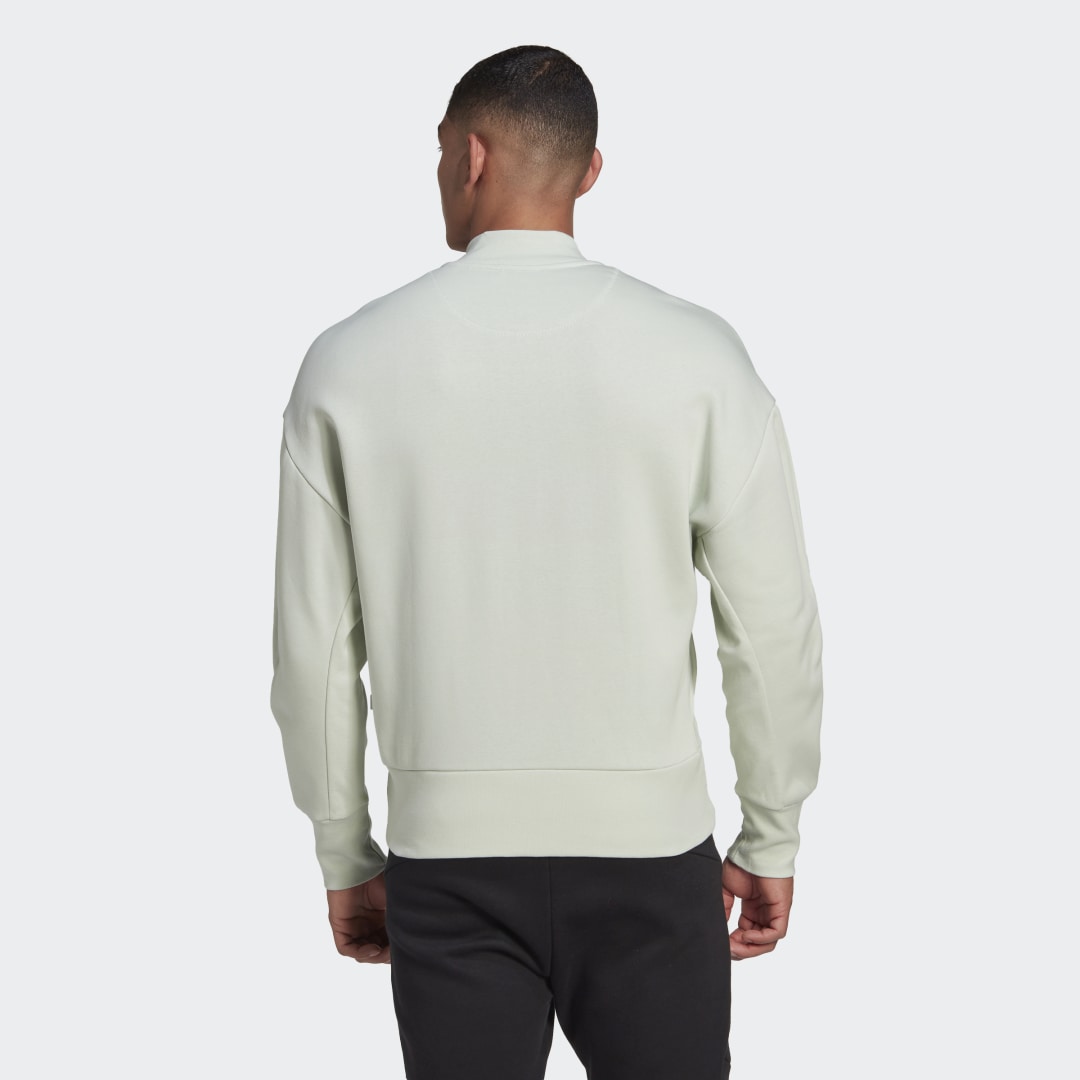 Суитчър adidas Originals Studio Lounge Fleece Track Top Бяло | HK4594, 1