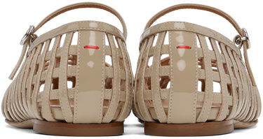 Грижа за обувките Aeyde Aeyde Uma Caged Mary-Jane Ballerina Flats Бежово | A11-FL-RKLS8 FL68-FW24-957-066, 1
