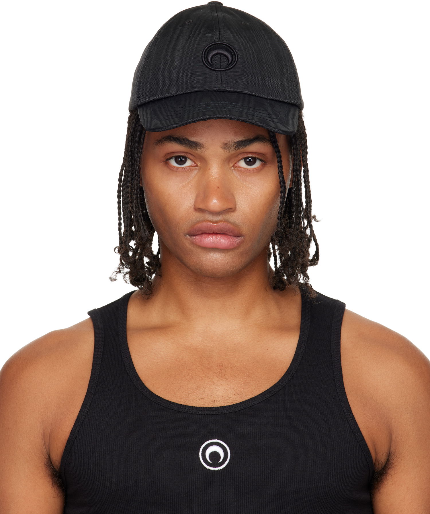 Шапка с козирка Marine Serre Marine Serre Recycled Moire Baseball Cap Черно | UHG001ACWOV0030, 0