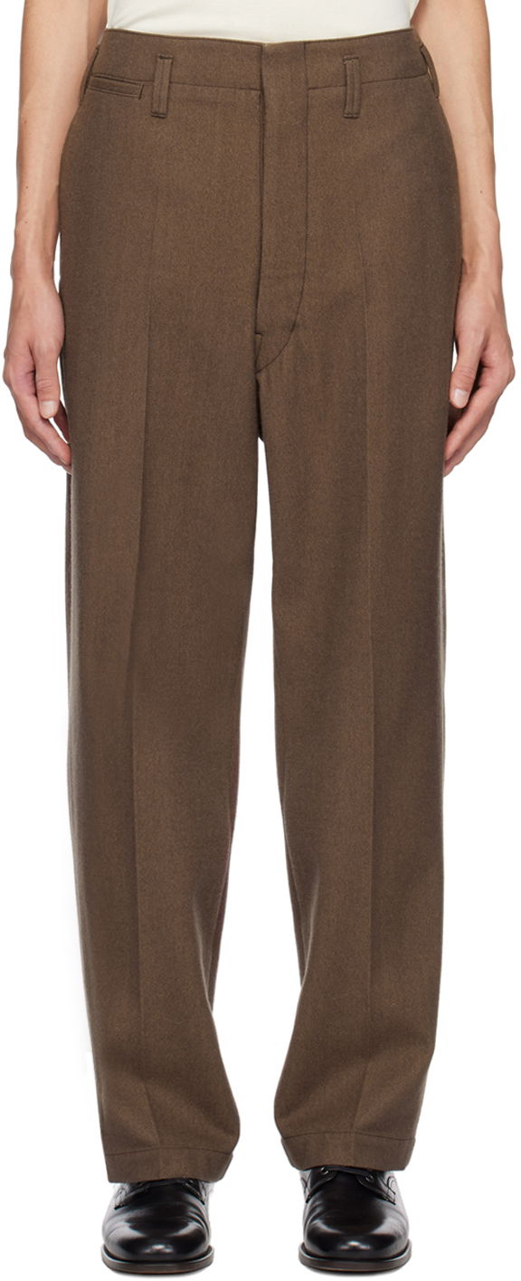 Панталони LEMAIRE LEMAIRE Maxi Trousers Кафяво | PA1048 LF1108, 0