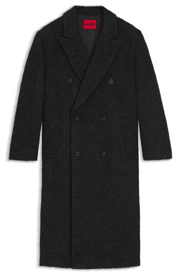 Палта BOSS Double-breasted relaxed-fit coat with wool and alpaca Черно | 50549270, 0