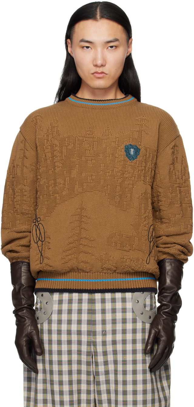 Fitz Textured Knit Crewneck Sweater