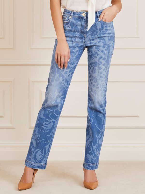 Панталони GUESS Marciano Paisley Denim Pant Тюркоазено | 3GGA049897Z, 0