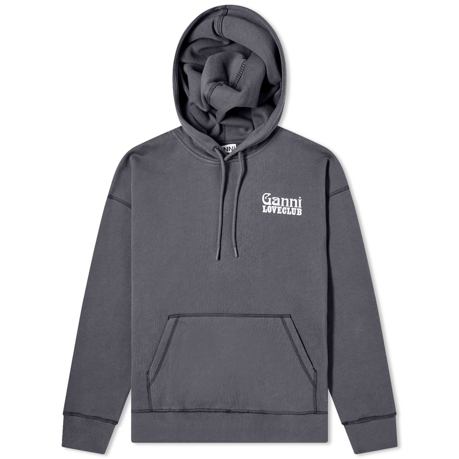 Суитчър GANNI Isoli Oversized Loveclub Hoody Сиво | T3453-490, 0