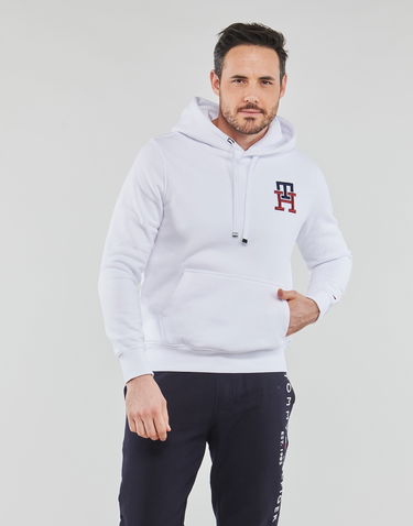 Суитчър Tommy Hilfiger ESSENTIAL MONOGRAM HOODIE Бяло | MW0MW28677-YBR, 1