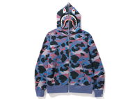 Grid Camo Shark Full Zip Hoodie