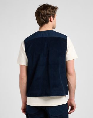 Жилетка Lee Workwear Regular Mixed Media Vest Rivet Тъмно синьо | 112371272, 0
