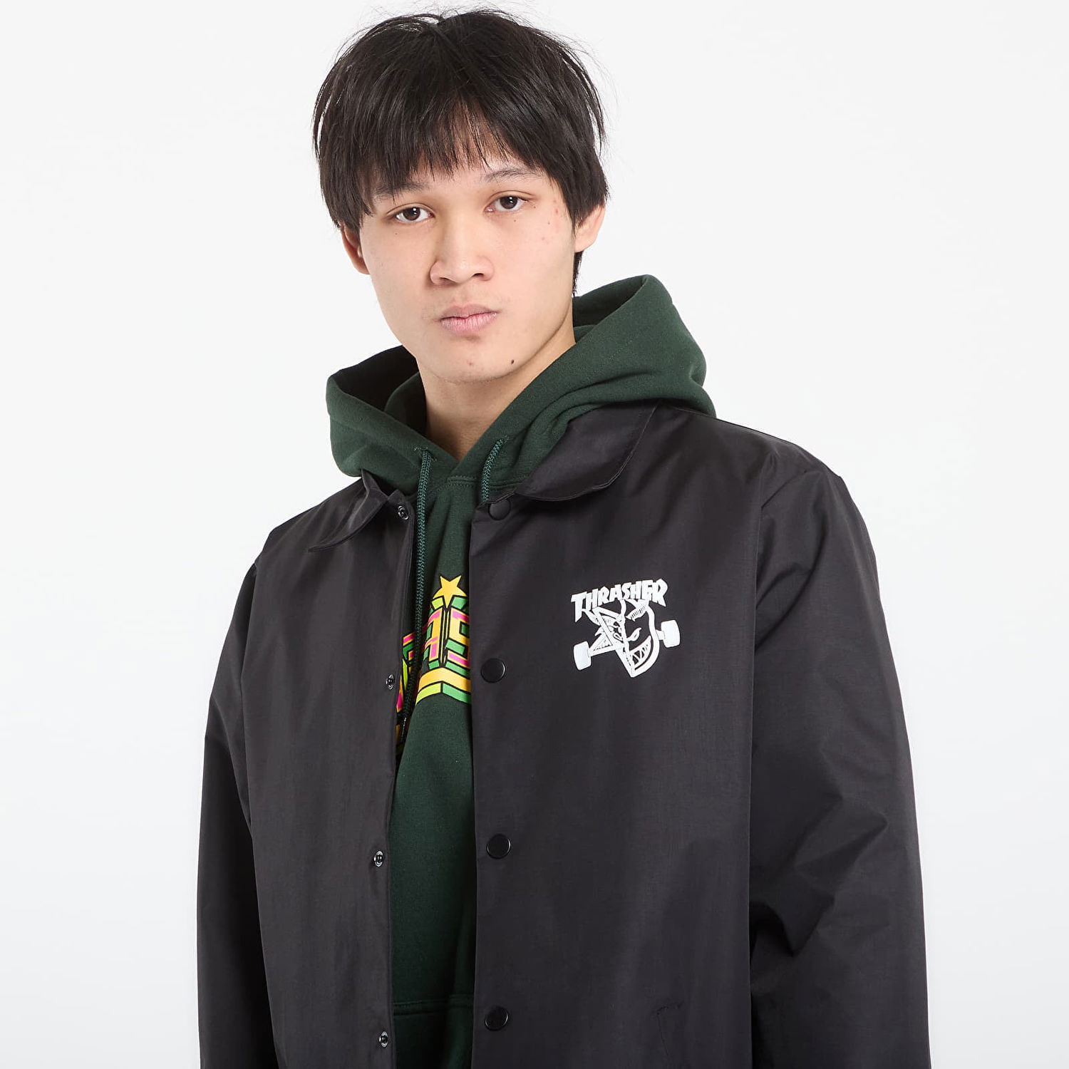 Яке Thrasher Thrasher x Spitfire Thrash & Burn Coach Jacket L Черно | 145825, 1